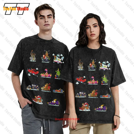 Maglia Wacky Races Dastardly And Muttley Cartone Vintage Oversized T-Shirt 1P13