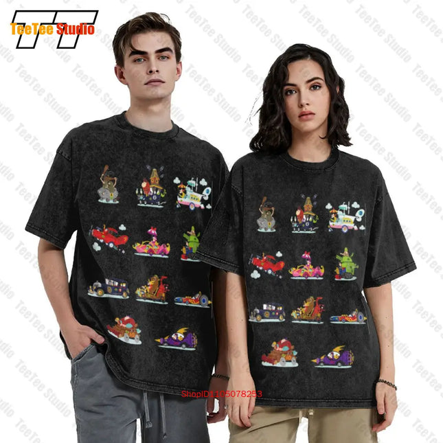 Maglia Wacky Races Dastardly And Muttley Cartone Vintage Oversized T-Shirt 1P13