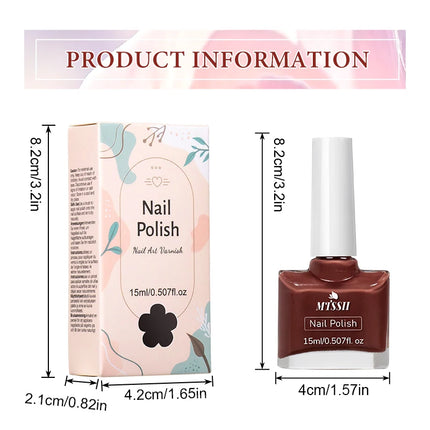10pcs/set 15ml Water-Based Nail Polish Long Lasting Quick Drying No Need of Lamp to Cure Nail Supplies Vernis for Nails Manicure