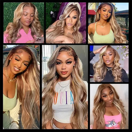 P30/613 Body Wave Highlight Wig Vietnamese Glueless Wigs Human Hair 613 Bone Straight Blonde Wigs 13x6 Hd Lace Frontal Wig