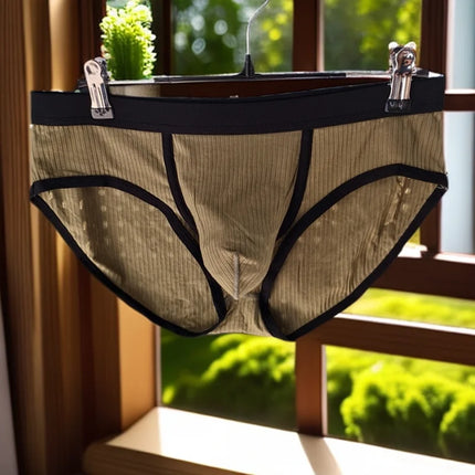 Men's briefs with fashionable and sexy underpants and large pockets