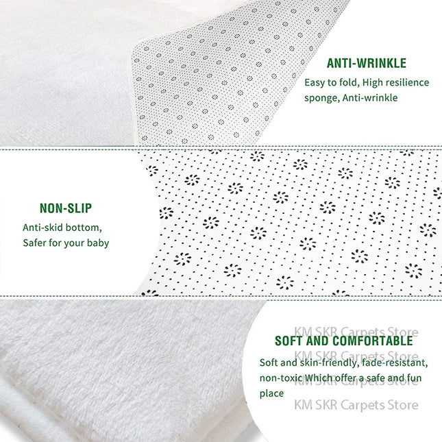 Football Field Carpet Living Room Foldable Big Size Floor Mats 200x300cm Non-slip Play Mat for Children Bedroom Machine Washable