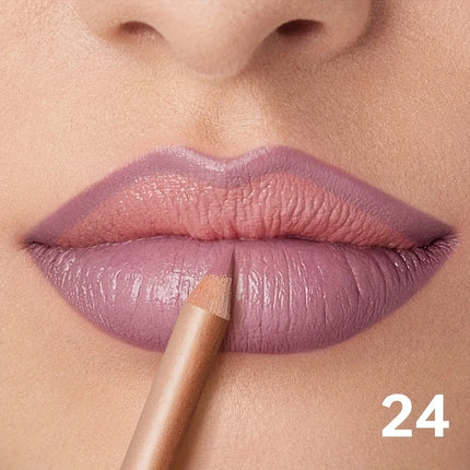 Matte Lip Liner Pencil Nude Shade, Long Lasting Waterproof Smooth Formula for Precise Lip Outline & Soft Glossy Finish