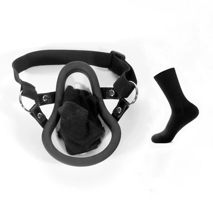 PU Leather Headgear Mask Gag Plug BDSM Bondage Silicone Pussy Gag Balls for Couples Adult Abstinence Play with Erotic Sex Gay18+