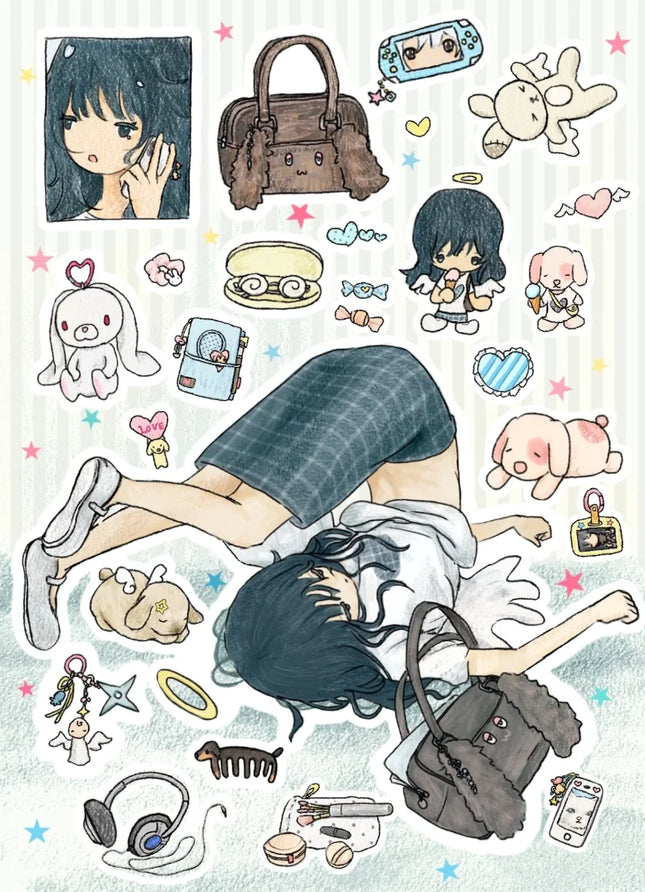 Vintage-Toned Girl Sticker Collection | Nostalgic Aesthetic Decals for Journaling, Scrapbooking & DIY Crafts