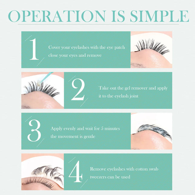 12G Eyelash Glue Remover Cream for Safe Adhesive Dissolving in Minutes Material False Eyelash Cleaning Tool Makeup Remover