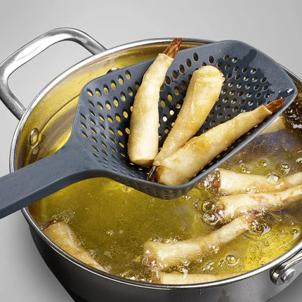 Strainer Spoon Long Handle Tool Colander Draining Scoop Pasta Strainer Cooking Kitchen for Spaghetti, Noodles, Veggies