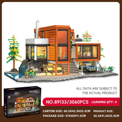 89133 Forest Villa Street Scene Series Toys and Ornaments, Kids Building Blocks, Architectural Model Assemblies, Birthday Gifts