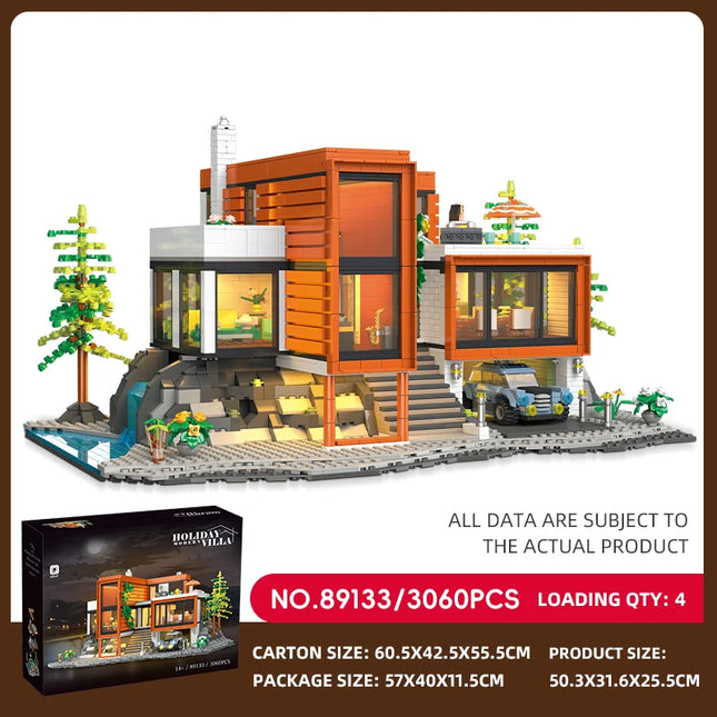 89133 Forest Villa Street Scene Series Toys and Ornaments, Kids Building Blocks, Architectural Model Assemblies, Birthday Gifts