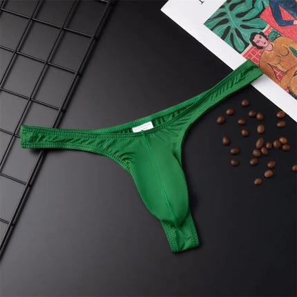 Men's Thongs String Sexy Briefs Underwear Breathable Thong Silky Panties Low Waist Shorts G-String Jockstraps Gay Erotic Panties