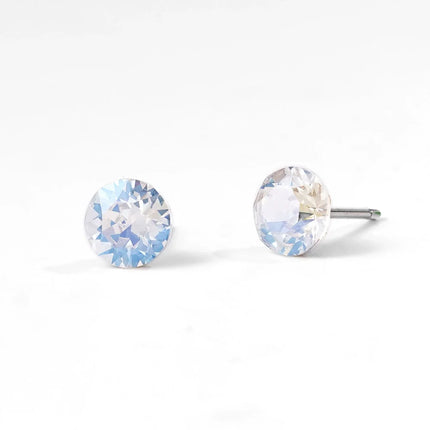 (Wholesale) Stainless Steel Stud Earrings Genuine Crystals from Austria for Women Girls Wedding Party Jewelry 4/6/8mm