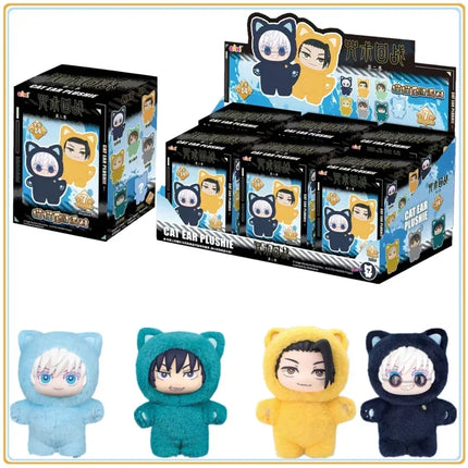 @@BANDAI Jujutsu Kaisen 2 Cat Ear Plushie Series Blind Box Anime Figure - Mystery Room Decoration Collection Kids Gift