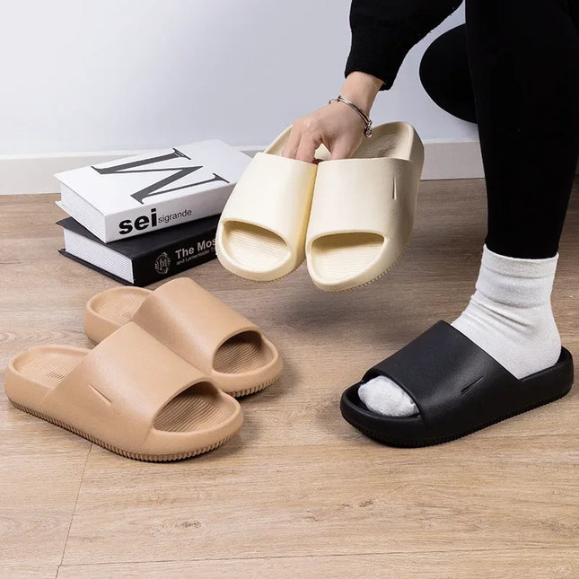 2024 New Ultra Soft Casual Sports Wear-Resistant Outdoor Elevated Slipper Sandals Couple Model Slippers For Women