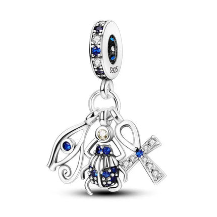 Orstarry Charm Silver 925 Beads Blue Series Fit Bracelet Charms DIY Original Fashion Pendants For Women Jewelry Trendy Gifts