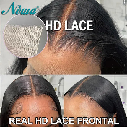 Invisible Real HD Lace Frontal 13x4/13x6 100% Human Hair Pre Plucked Skinlike Real HD Lace Closure Straight & Body Wave Raw Hair