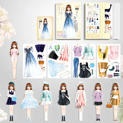 Magnetic Dress Up Set Paper Doll Dress Set Preschool Learning Toys Magnet People Clothes Cultivate Aesthetics for Girls Boys