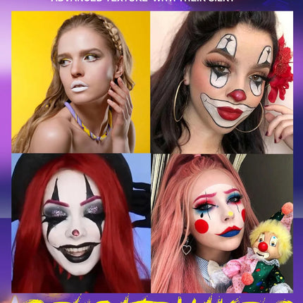 8PCS Halloween Matte Lipstick Set Dark Black Vampire Yellow Velvet Lipsticks for Face Body Painting Creative DIY Makeup Cosmetic