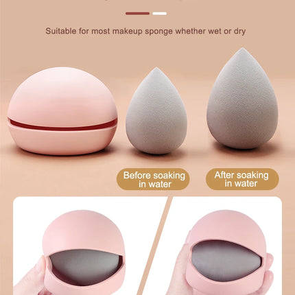 1Pcs Makeup Sponge Holder Eco-Friendly Silicone Multi-hole Beauty Egg Storage Case Travel Protable Cosmetic Puff Holder Box