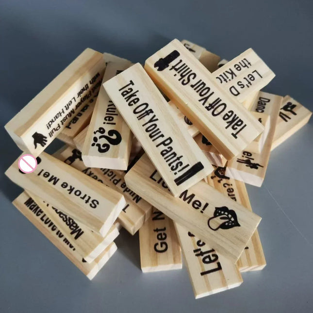 Block Tower Game Couple Activities Date Night Ideas Valentine Tumbling Tower Stacking Blocks Game For Adults Couples Night Party