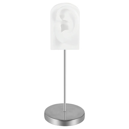 Soft Silicone Ear Model Tattoo Practice Body Jewelry Display Piercing Tools Earring Display Tool Metal Display Stand Kit