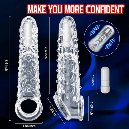 Cock Ring Vibrator Penis Sleeve Penis Enlargement Granule Clitoris G-spot Stimulate Delay Ejaculation Anal Plug Sex Toys For Men