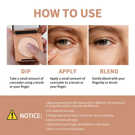 Lakerain Under-eye Color Correcting Concealer Covers Dark Circles Neutralizes Skin Moisturizing Natural-looking Concealer Cream