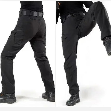 Waterproof Shark Skin Tactical Sets Mens Thicken Fleece New Soft Shell Combat Jackets+windproof Warm Cargo Pant 2 Piece Set