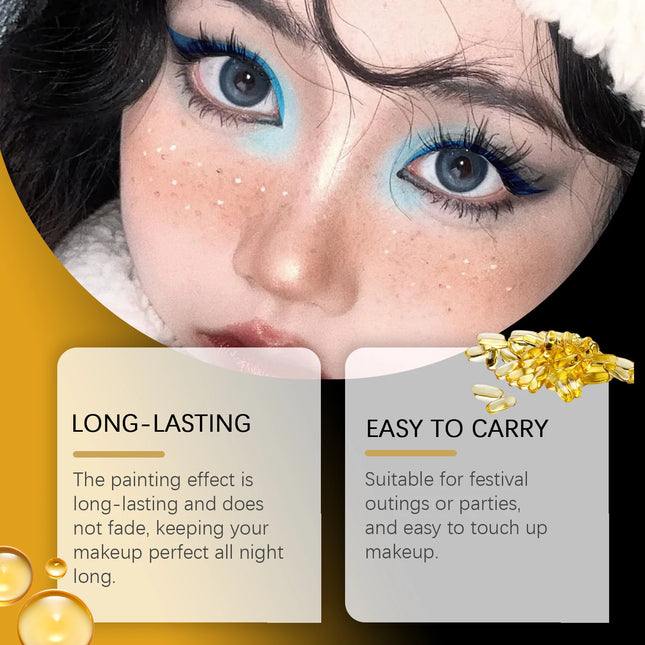 8 Color Christmas Neon UV Luminous Eyeliner Pen Set Glitter Makeup Eye Liner Pencil Tool Waterproof Sweatproof Body Face Makeup