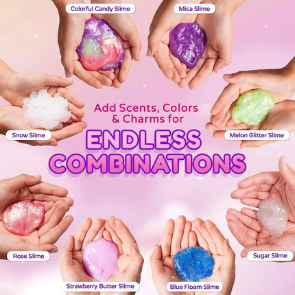 Unicorn Crystal Slime DIY Making Kit, Stress Relief Toy for Kids, Birthday Party & Family Activity Gift