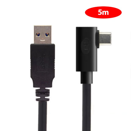 RGEEK 1m 3m 5m 90 Degrees Elbow Link Cable For Quest 2/Quest 3S/Quest 3 USB A to USB-C Steam VR Quest2 Type- C 3.1 Data Cable