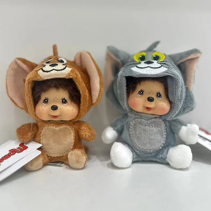 Monchhichi Plush Keychain Bag Hanging Accessories Kawaii Keychains Monkiki Doll Hanging Pendants Collection Birthday Gift モンチッチ