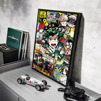 My Hero A-Academia Poster Stickers Mural Painting Self-Adhesive Wall Decals for Bedroom Living Room Home HD Decor Gift