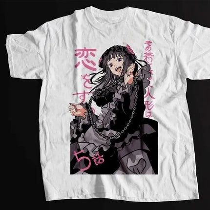 My Dress-Up Darling Marin Kitagawa Gothic Outfit Anime Graphic T-Shirt – Dark Style Character Print Cotton Apparel for Anime