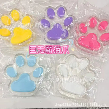 Hot Selling Russian Strawberry Cat Paw Squeeze Toy Cute Stress Relief Plush Soft Fidget Game Same