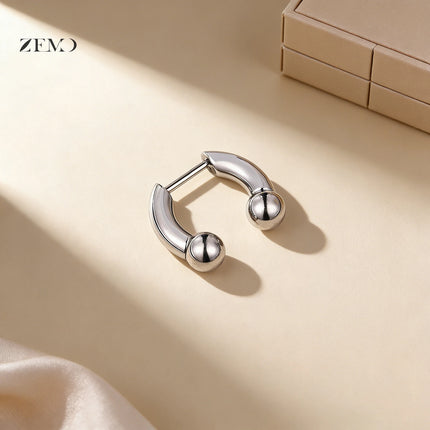 ZEMO 1 Piece 16G Horn Nose Ring Stainless Steel Threadless Septum Ring Spike Ox Horn Ear Helix Nostril Piercing Jewelry 8MM/10MM