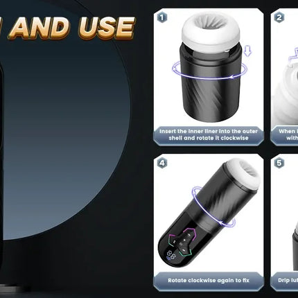 Automatic Telescopic Male Masturbator  5 IN 1 Mode Penis Pump Sucking Vibrating Sex Machines LCD Display Sex Toys for Men