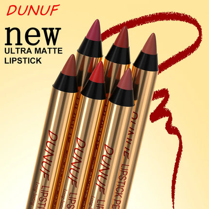 Waterproof Matte Lipliner Pencil Dark Red Contour Tint Lipstick Long Lasting Non-stick Cup Lip Liner Sexy Lips Makeup Cosmetics