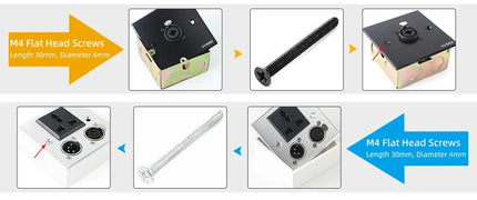 Multi-channel Al alloy Cable Blank Cable Box 16/24/32 Channels for Stage Mobile Audio XLR Male Female Audio Signal Cablebox hole
