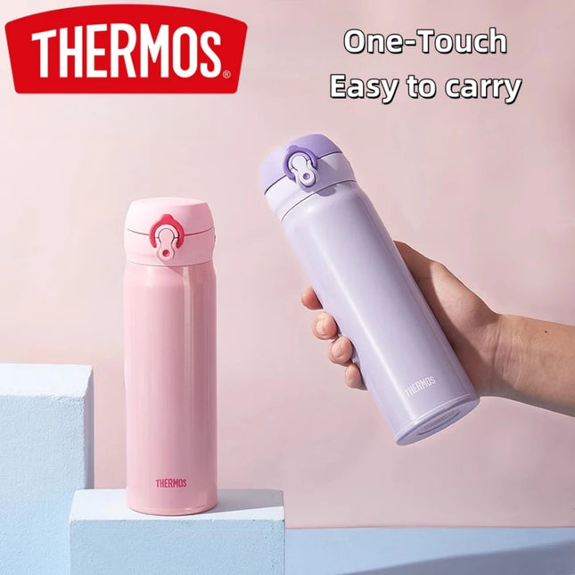 THERMOS 350/500ML Water Bottle Vacuum Flask Stainless Steel Thermal Mug, Hot Cold Keep 6-12H,Leakproof for Office Outdoor Travel