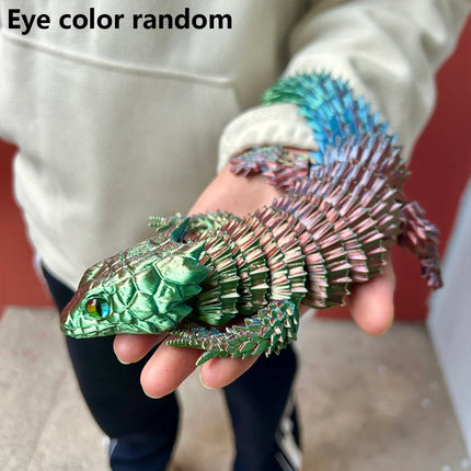 3D Printed Lizard Statue, Flexible 3D Printed Animal, Colorful Figurines Statue, Gifts, 36.5Cm/14.37In, 23.5Cm/9.25In