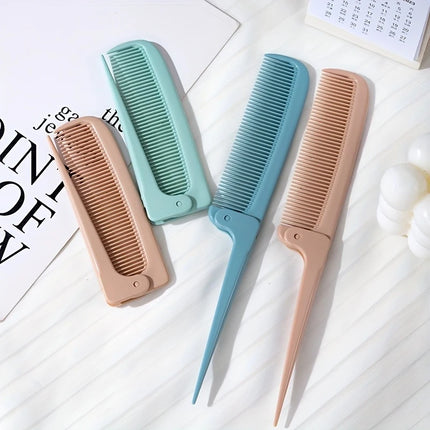 1pc Portable Folding Comb Anti-Static Portable Home,Travel Hair Comb Pocket Comb,Hair Styling Tool,Special For Real Hair Wigs