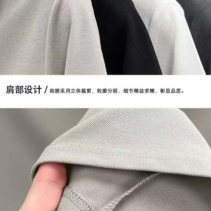 New Men's Polo Shirt, Short-Sleeved Top, Casual, Fashionable, Breathable, Comfortable, and Trendy Top