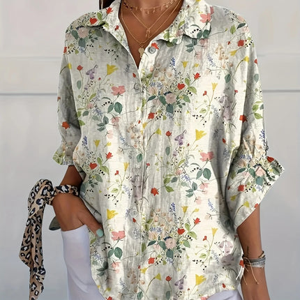 Women Plus Size Woven Spring And Summer  Fashion Shirt