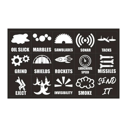 Novelty Car Button Decorative Sticker Car Button Stickers Dashboard Console Label Decals Decorations For Car Truck