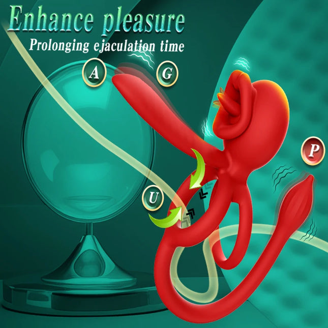 Vibrating Cock Ring App Control Penis Ring Vibrator with Vibrating Butt Plug 9 Vibration Modes Couples Sex Toy Clit Stimulator