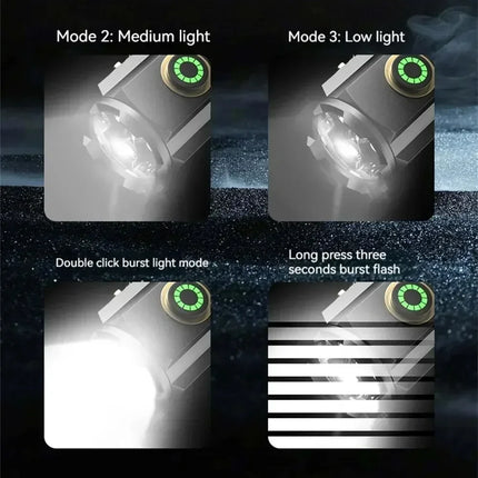 Portable Powerful Mini LED Flashlight With pen clip Rechargeable Pocket Emergency Torch Waterproof Hiking Camping Flash Light