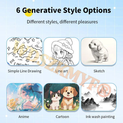 New AI Magic Box Voice Control Portable HD Screen Printer for Kids Gift Drawing Printing Toy WIFI Android iOS thermal printer
