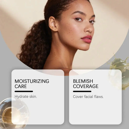 Zephoco Moisturizing Concealer Foundation Stick Long Lasting Full Coverage Covers Dark Circles Acne Scars Face Base Makeup