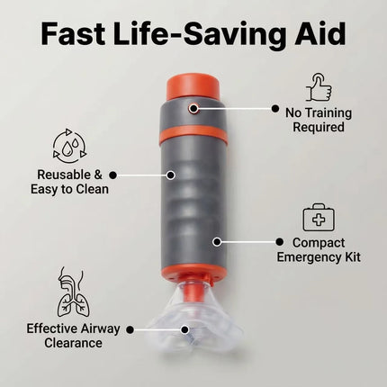 Heimlich anti choking device throat negative pressure suction device household portable automatic first aid anti asphyxia device