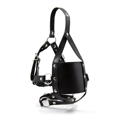 Open Mouth Harness Gag with Silicone Solid Ball Lockable Leather Head Bondage Restraint BDSM Sex Toy Adult Games Erotic Products